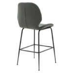 Bar Stool Impel metal black legs-fabric dark grey - Слика 2