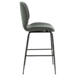Bar Stool Impel metal black legs-fabric dark grey - Слика 3