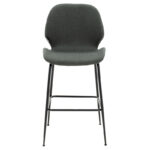 Bar Stool Impel metal black legs-fabric dark grey - Слика 4