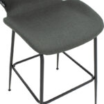 Bar Stool Impel metal black legs-fabric dark grey - Слика 6