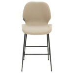 Bar Stool Impel metal black legs-fabric beige - Image 4