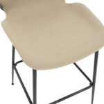 Bar Stool Impel metal black legs-fabric beige - Image 6