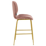 Bar Stool Impel metal golden legs-velvet rotten apple - Слика 3