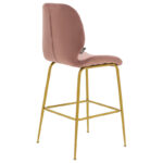 Bar Stool Impel metal golden legs-velvet rotten apple - Слика 4