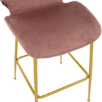 Bar Stool Impel metal golden legs-velvet rotten apple - Слика 6