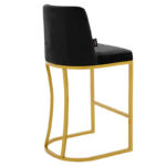 Bar Stool medium height Impartial I metal golden legs-velvet black - Слика 2