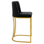 Bar Stool medium height Impartial I metal golden legs-velvet black - Слика 3