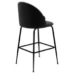 Bar Stool Kudos metal black legs-velvet black - Слика 2