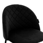 Bar Stool Kudos metal black legs-velvet black - Слика 5