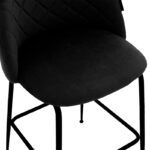 Bar Stool Kudos metal black legs-velvet black - Слика 6