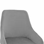 Bar Stool Lithe metal golden black legs-velvet grey 47x44x98cm - Слика 5