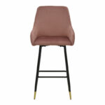 Bar Stool Lithe metal golden black legs-velvet rotten apple 47x44x98cm - Слика 4