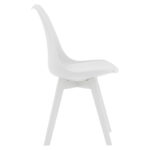 Gaston chair PP-PU white-leg wood white - Image 3