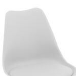 Gaston chair PP-PU white-leg wood white - Image 5