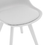 Gaston chair PP-PU white-leg wood white - Image 6