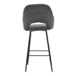 Bar stool Renish bouclé grey-metallic black leg 51x57x114cm - Image 5