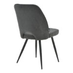 Renish bouclé chair gray-metallic black leg 47x61x85cm - Слика 2