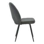 Renish bouclé chair gray-metallic black leg 47x61x85cm - Слика 3