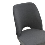 Renish bouclé chair gray-metallic black leg 47x61x85cm - Слика 6