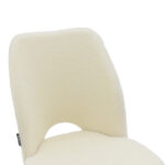 Renish chair bouclé white-metallic black leg 47x61x85cm - Слика 6