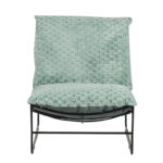 Armchair Chopie light green fabric-black leg 77x90x83cm - Слика 4