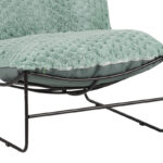 Armchair Chopie light green fabric-black leg 77x90x83cm - Слика 6