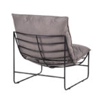 Armchair Chopie grey fabric-black leg 77x90x83cm - Слика 2