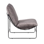 Armchair Chopie grey fabric-black leg 77x90x83cm - Слика 3