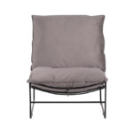 Armchair Chopie grey fabric-black leg 77x90x83cm - Слика 4
