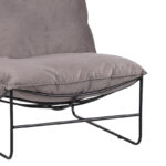 Armchair Chopie grey fabric-black leg 77x90x83cm - Слика 6