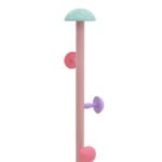 Coat stand Mush pink-white metal 30x30x168cm - Image 2