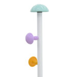 Coat stand Mush white metal 30x30x168cm - Слика 2