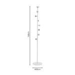 Coat stand Mush white metal 30x30x168cm - Слика 4