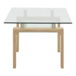 Table Vrocho natural wood-glass 110x60x45cm - Слика 3