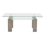 Table Vrocho grey wood-glass 110x60x45cm - Image 2