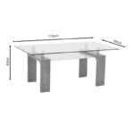 Table Vrocho grey wood-glass 110x60x45cm - Image 6