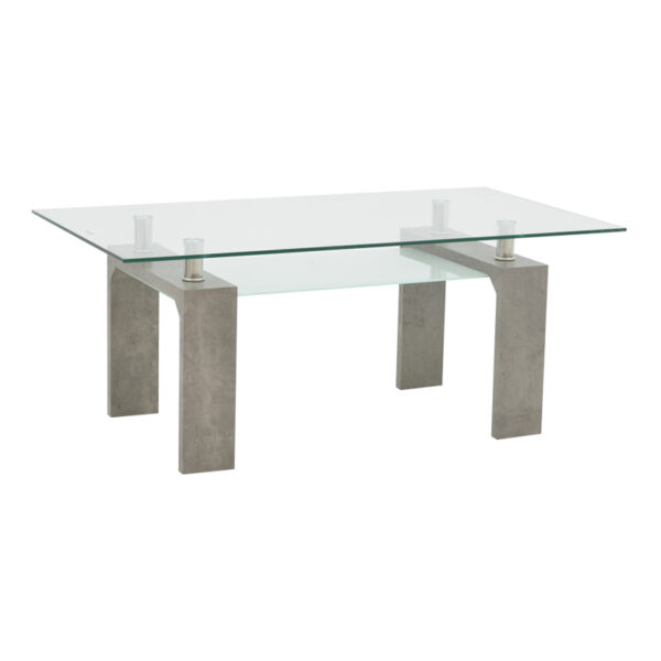 Table Vrocho grey wood-glass 110x60x45cm