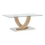 Маса Касмора природно дрво-стакло 110x60x45 см