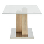 Table Kasmora natural wood-glass 110x60x45cm - Слика 3