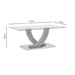 Table Kasmora natural wood-glass 110x60x45cm - Слика 6