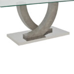 Table Kasmora grey wood-glass 110x60x45cm - Слика 5