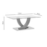 Table Kasmora grey wood-glass 110x60x45cm - Слика 6