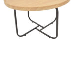 Crismory coffee table set of 2 pieces MDF in natural shade and black metal legs - Слика 4