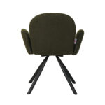 Armchair Garzele Inart green teddy fabric-leg black metal 68x66x82.5cm - Слика 5