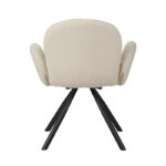 Armchair Garzele Inart beige teddy fabric-leg black metal 68x66x82.5cm - Слика 6