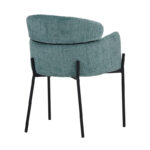 Tolerse Inart armchair green fabric-leg black metal 58x57x80cm - Слика 2