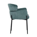 Tolerse Inart armchair green fabric-leg black metal 58x57x80cm - Слика 3