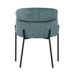 Tolerse Inart armchair green fabric-leg black metal 58x57x80cm - Слика 5