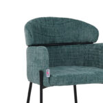 Tolerse Inart armchair green fabric-leg black metal 58x57x80cm - Слика 6
