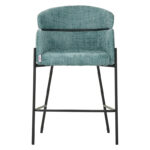 Bar stool Tolerse Inart green fabric-leg black metal - Слика 4